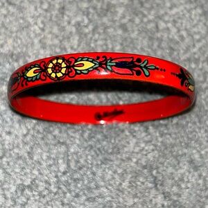 Vintage Marlene Red Floral Bangle